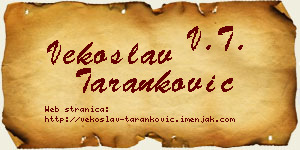 Vekoslav Taranković vizit kartica